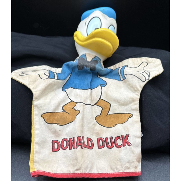 1950's Vintage Donald Duck Hand Puppet Walt Disney Production Japan Excellent 5M - Picture 13 of 14